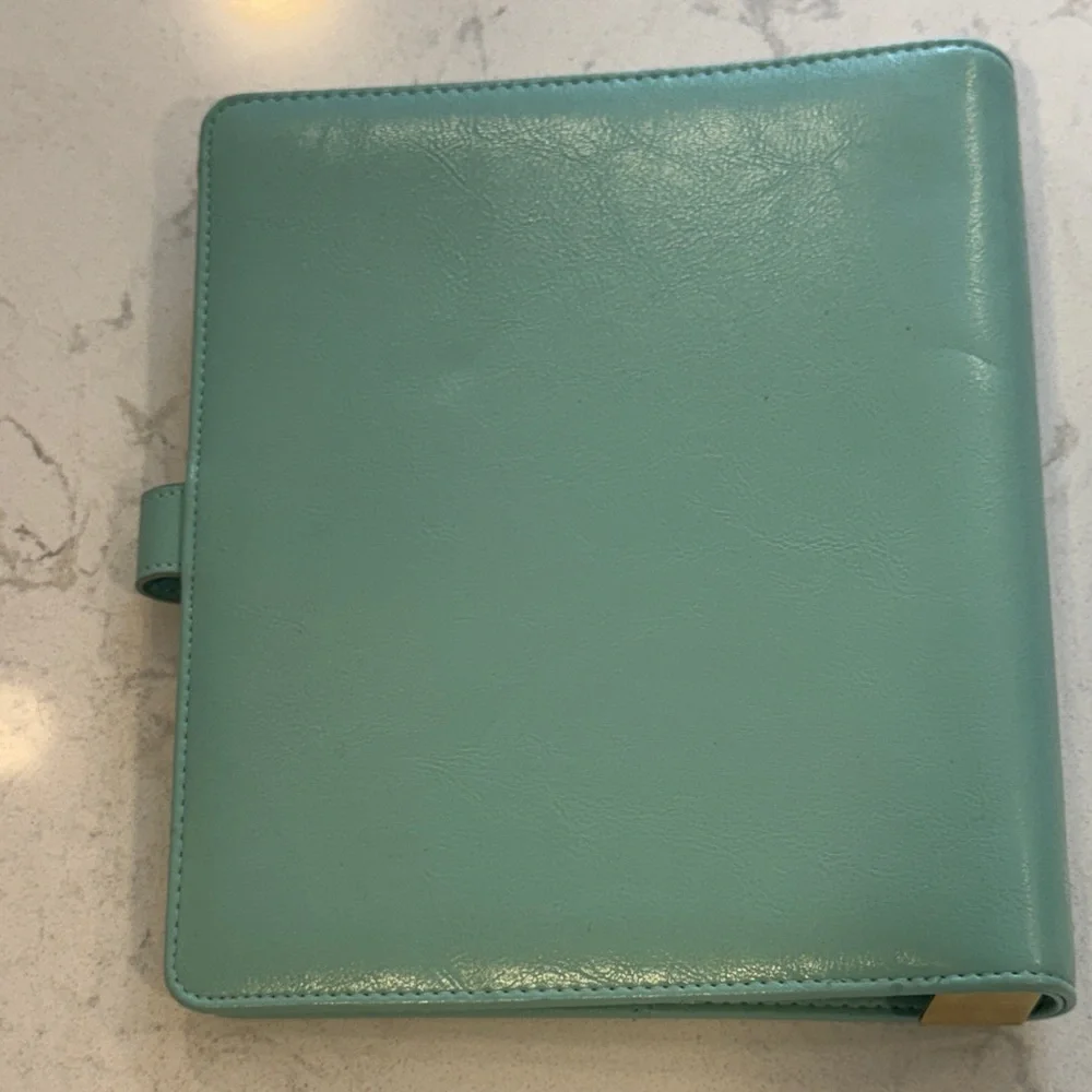 Carpe Diem Faux Leather Teal Planner Agenda Organizer Binder A5